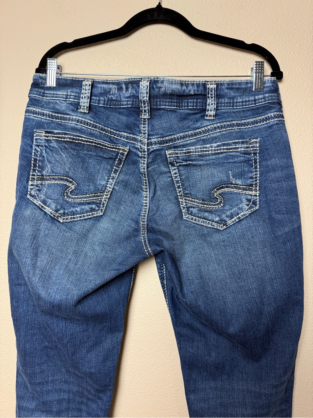 Silver Girlfriend Distressed Jeans Size 31 - Picture 6 of 9